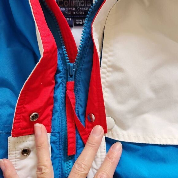 Columbia 90s retro Double layer reversible winter jacket hoodie puffer windbreak - Picture 13 of 13